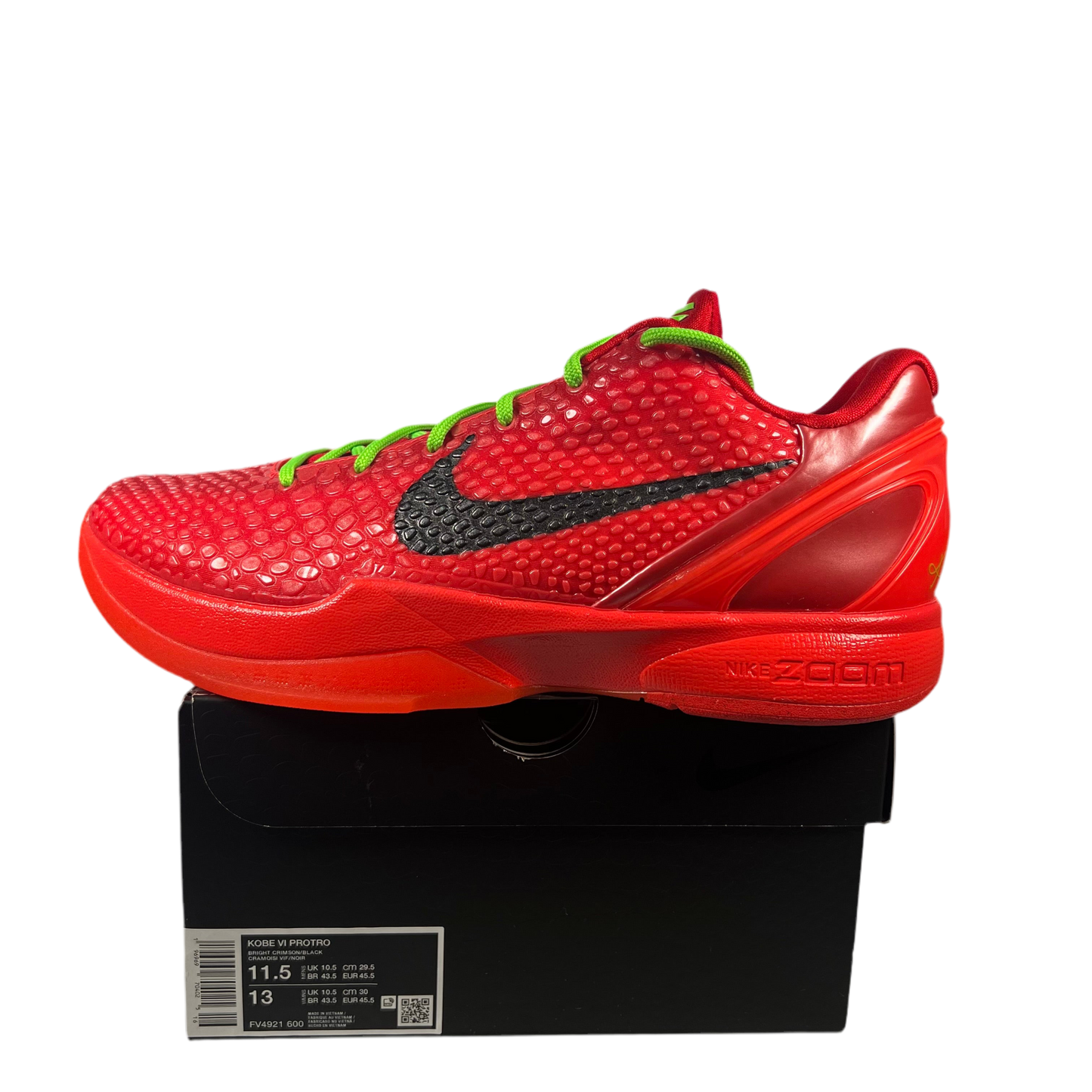 Nike Kobe 6 Protro Reverse Grinch (2023) Size 11.5 NEW s18622