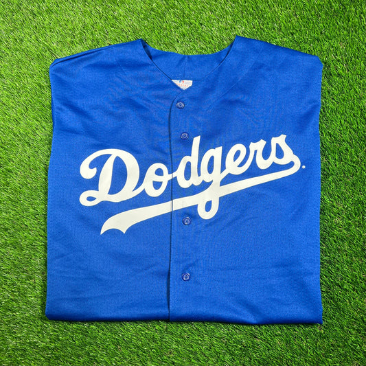 LA Dodgers Majestic Blue Baseball Mesh Jersey Size XL NEW v18753