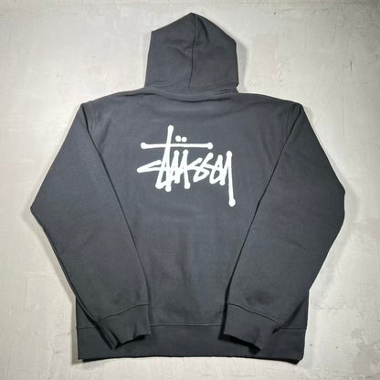 Stussy Script Logo Black Hoodie Size XXL USED x18700