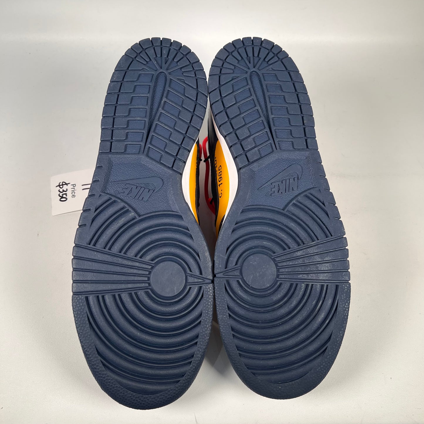 Nike Off White Dunk 2019 University Gold Size 11 USED s13741