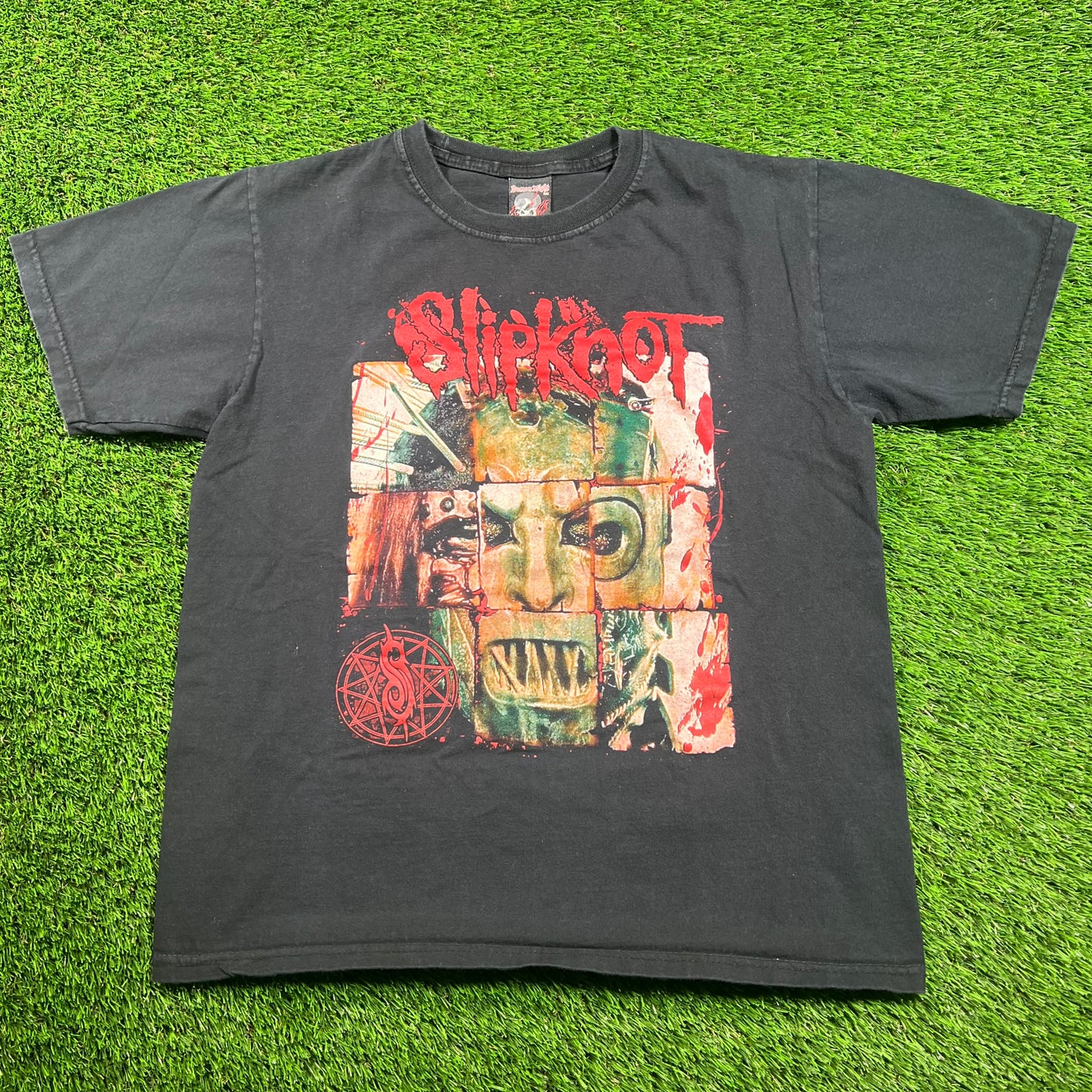 2011 Slipknot Pentagram Black Tee Size Medium USED v18314