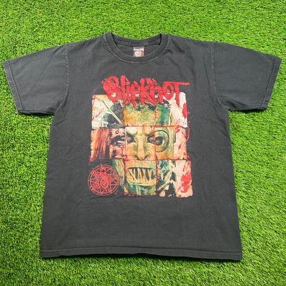 2011 Slipknot Pentagram Black Tee Size Medium USED v18314