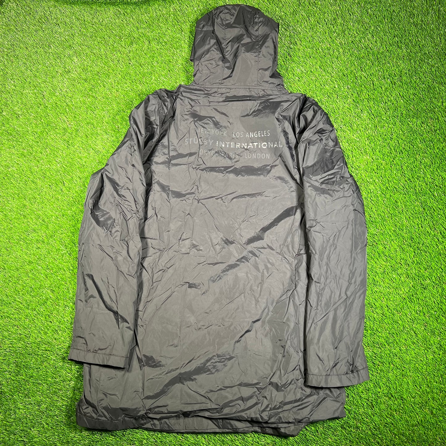 Stussy International Black Tour Jacket Size XL USED x15703