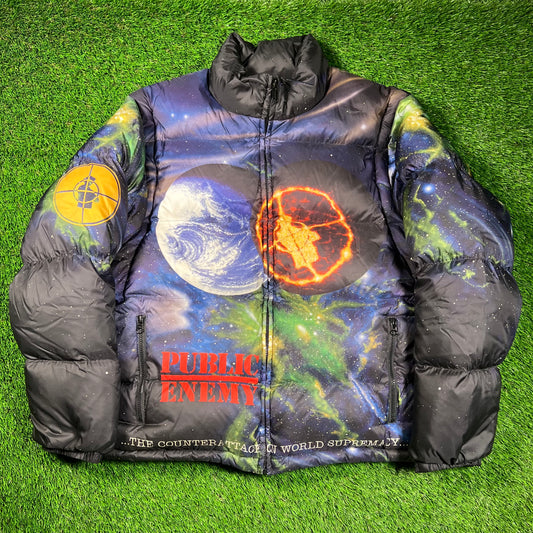 Supreme Undercover Public Enemy Puffy Jacket Size Medium USED x16642