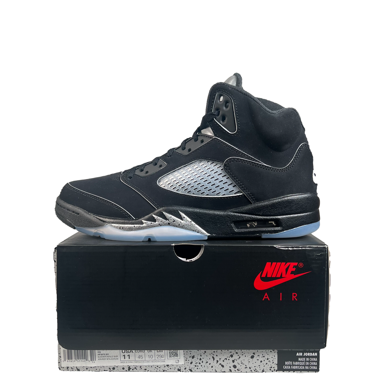 Jordan 5 Black Metallic Reimagined (2025) Size 11 USED s21322