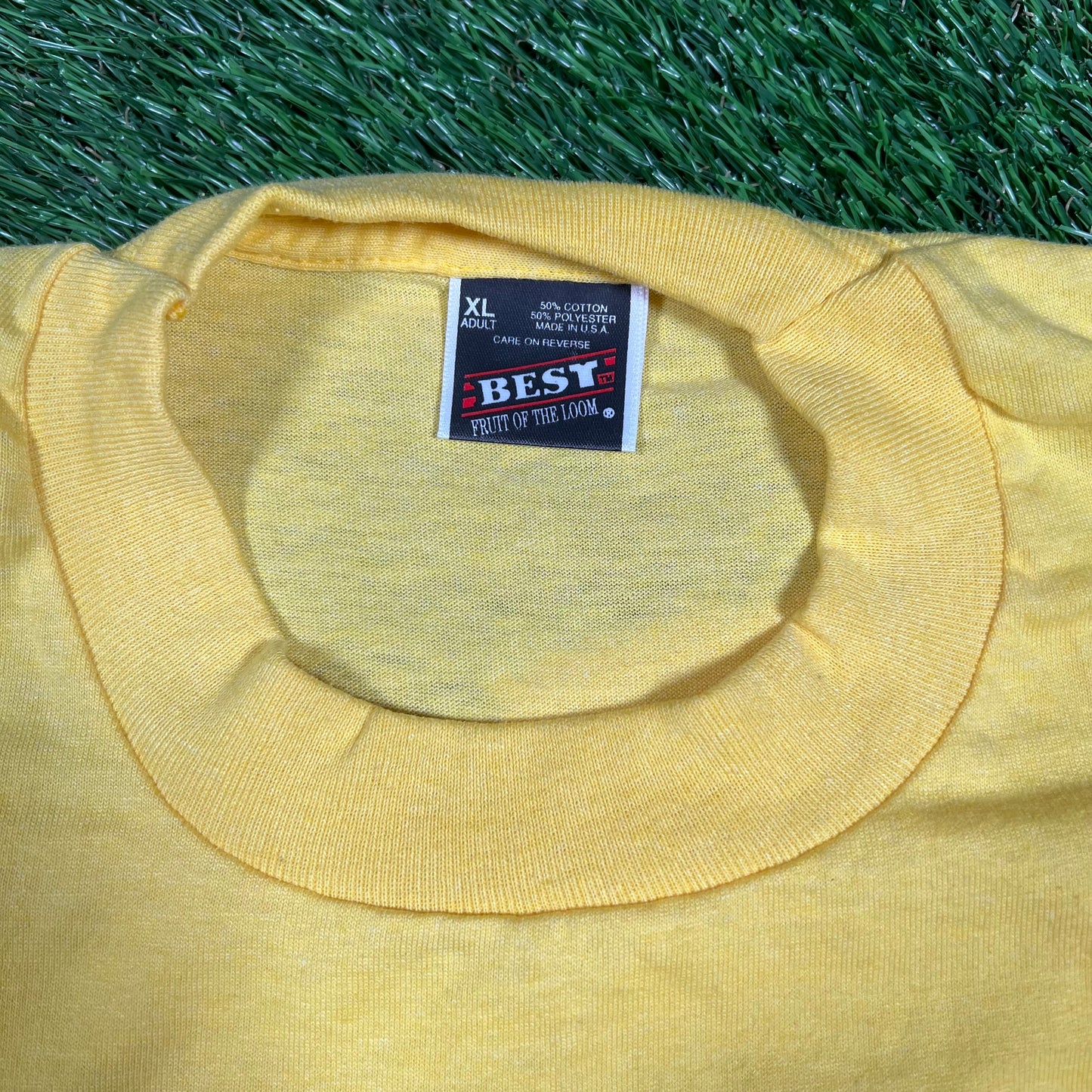 1996 Cranford NJ Logo Yellow Tee Size XL USED v17418