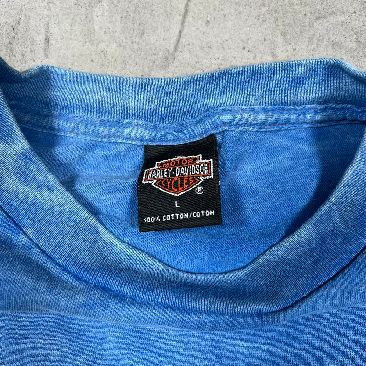 2003 Harley Davidson Washed Blue "1903" Longsleeve Size Large USED v20072