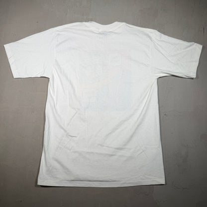 1990s You Suck Blow Me Vaccum Fan Art White Tee Size Large USED v16651
