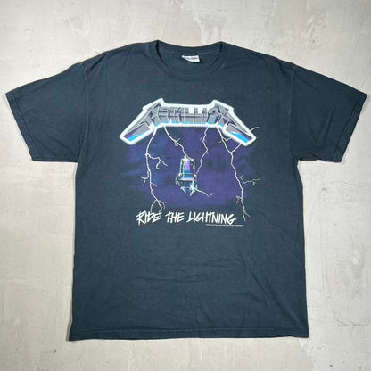 2007 Metallica Ride The Lightning Black Tee Size Large USED v20153
