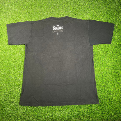 1996 Beatles Anthology 2 Black Tee Size XL USED v17665
