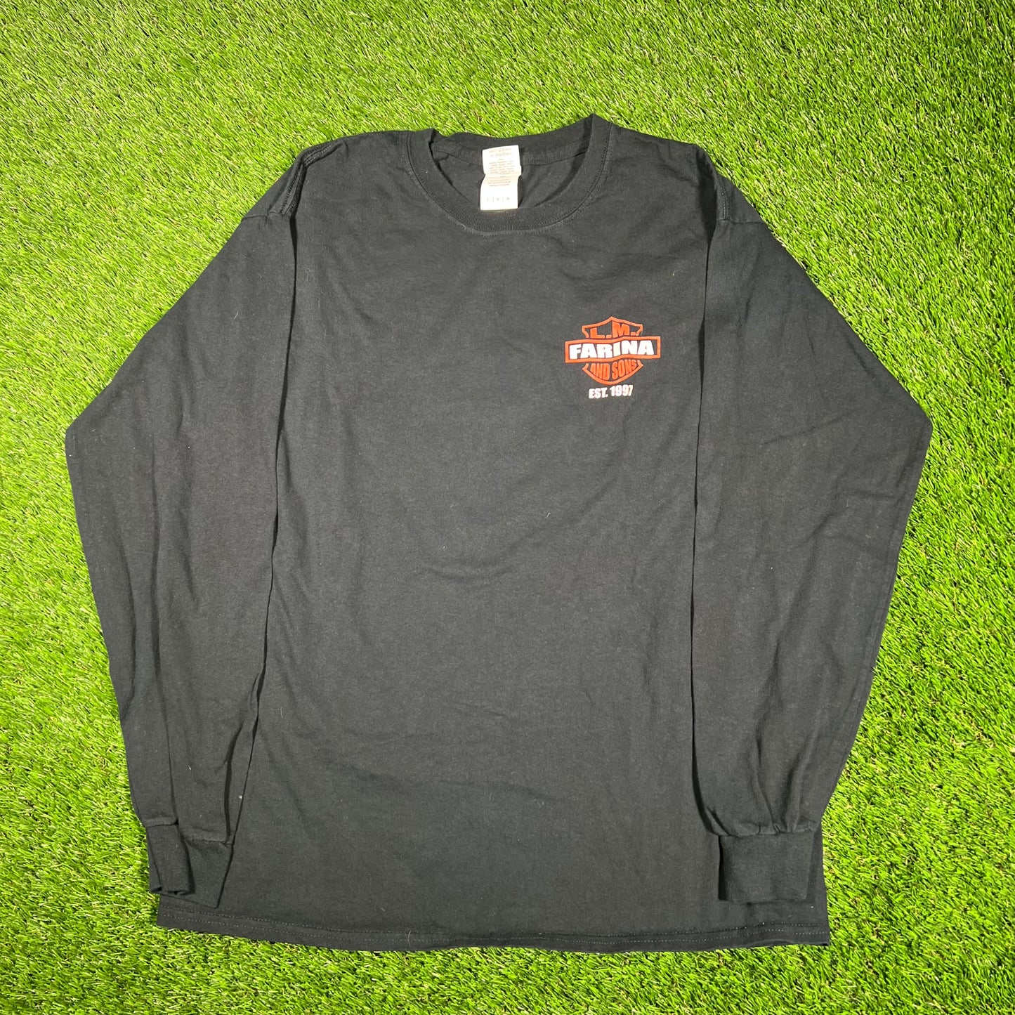 Modern Black Construction Longsleeve Size Large USED v17356