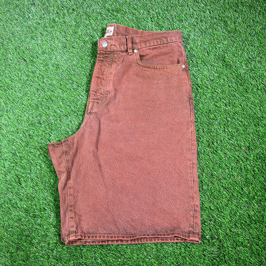Stussy Bigol Jean Shorts Red Shorts Size 34 USED x14699