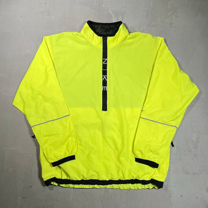 1990s Nike Neon Yellow Light Zip Up Windbreaker Size Medium USED v20346