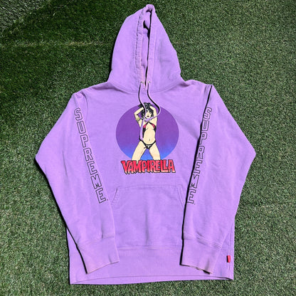 Supreme 2017 Vampirella Purple Hoodie Size Medium USED x13888