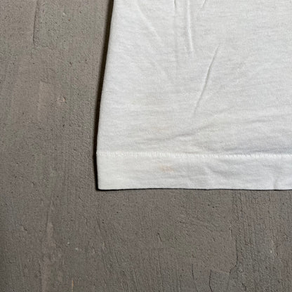 1990s Mr. Armchair Athlete White Tee Size Large USED v19559