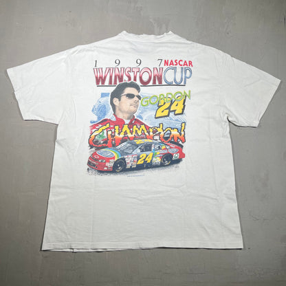 1997 Jeff Gordon Nascar Winston Cup Series White Tee Size XXL USED v17029