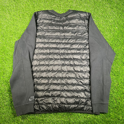 Nike Puffy Black Crewneck Size Large USED v17909