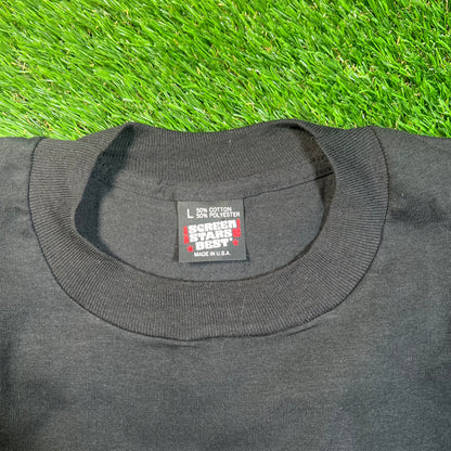1990s Star Trek "Make it So!" Black Tee Size Large USED v18841