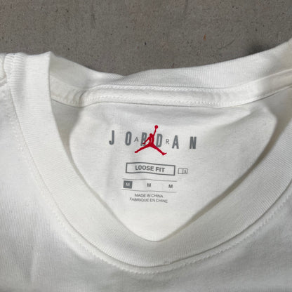 Jordan Fragment White Longsleeve Logo Tee Size Medium NEW x17461