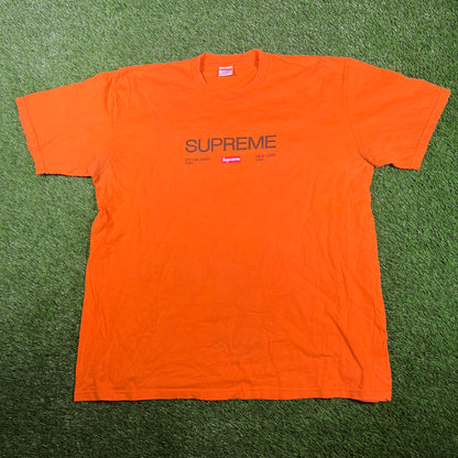 Supreme Orange Est. 1994 Shop Tee (2021) Size XL USED x15805