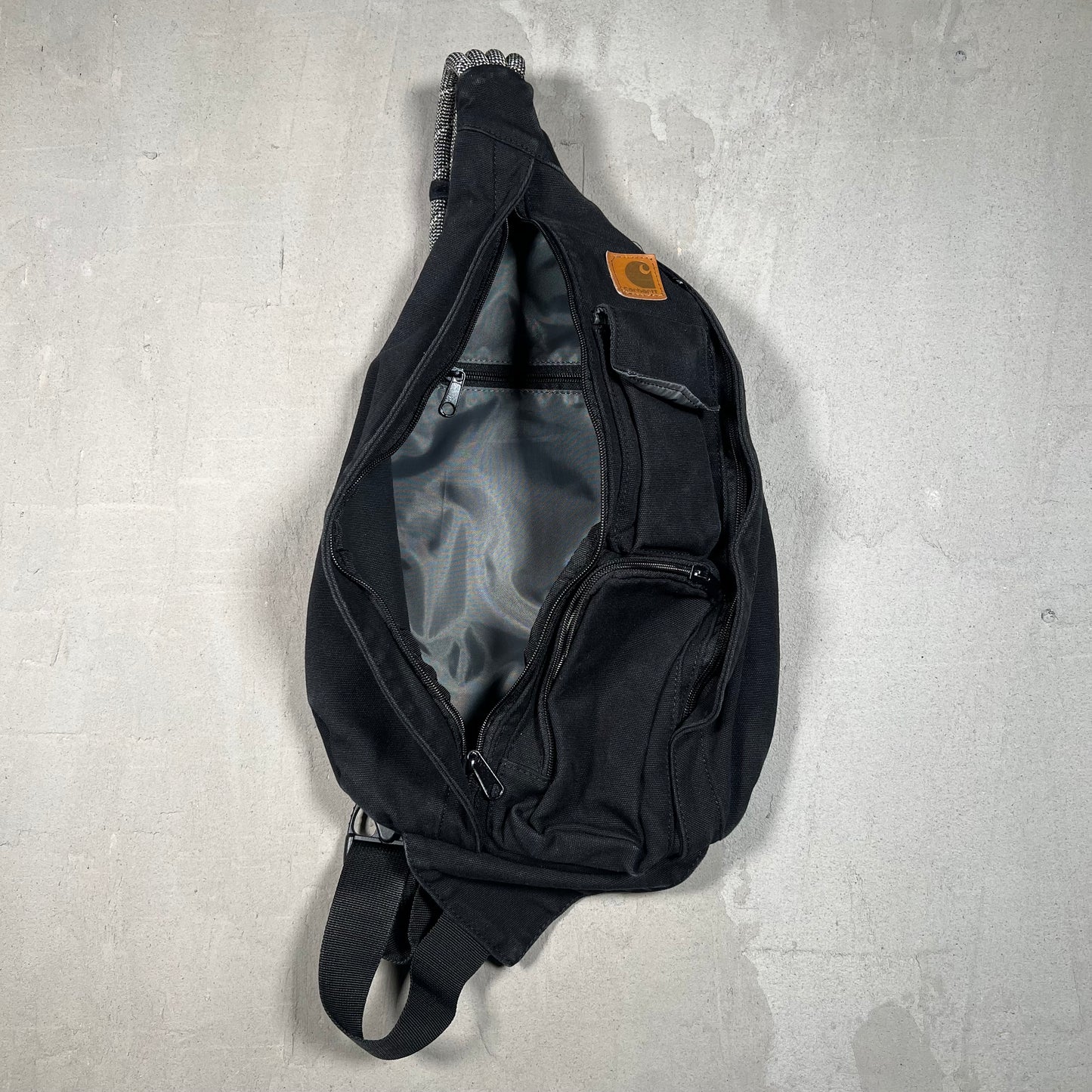 Carhartt Black Denim Crossbody Bag USED v19147