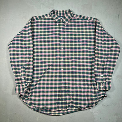 Y2K Polo Ralph Lauren Plaid "Big Shirt" Size XL USED v19414