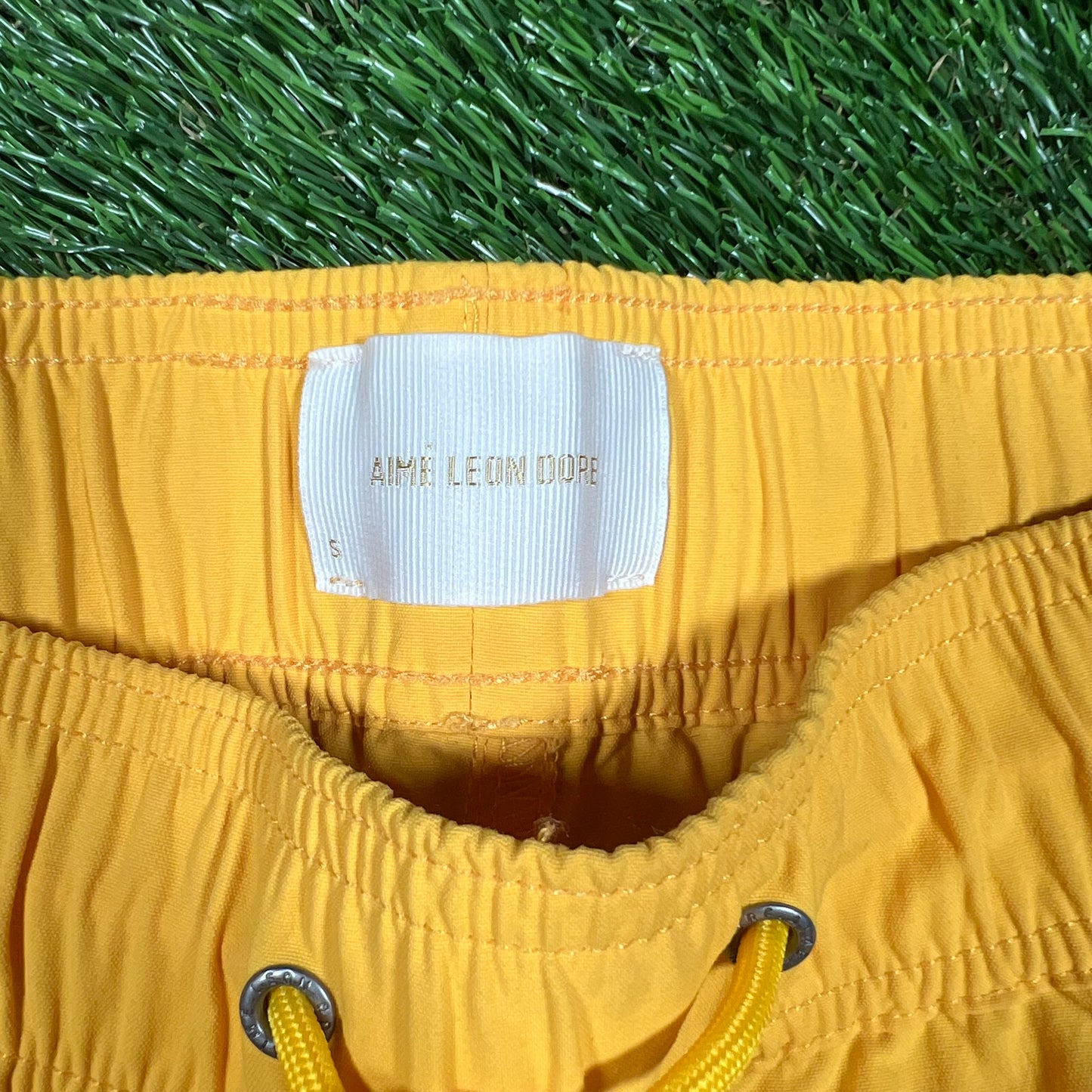Aime Leon Dore ALD Yellow Shorts Size Small USED x14574