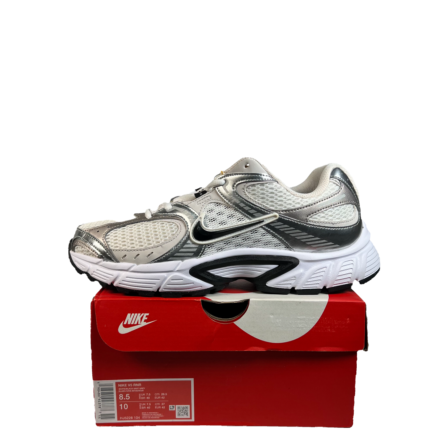 Nike V5 RNR White Vast Grey (2025) Size 8.5 USED s22495