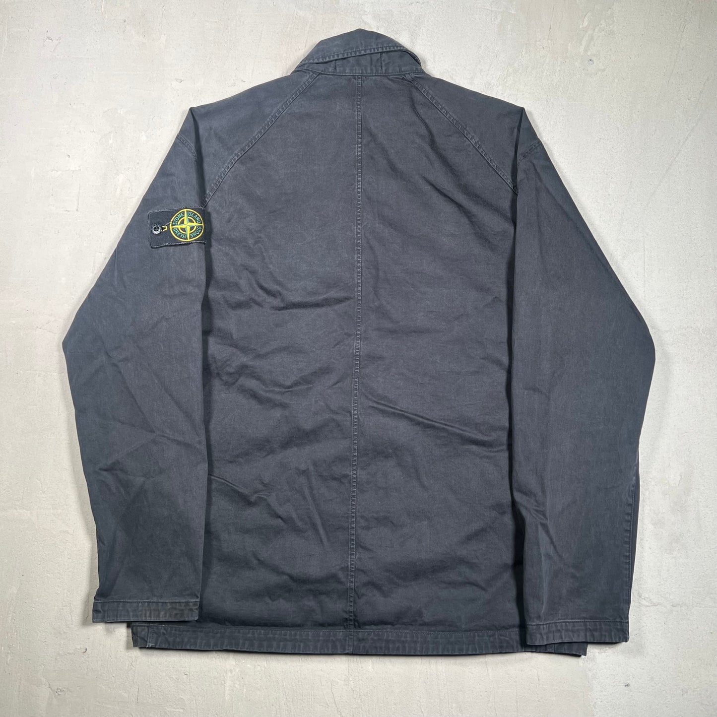 Stone Island Black Cargo Zip Up Light Jacket Size Large USED x17367