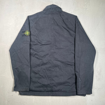 Stone Island Black Cargo Zip Up Light Jacket Size Large USED x17367