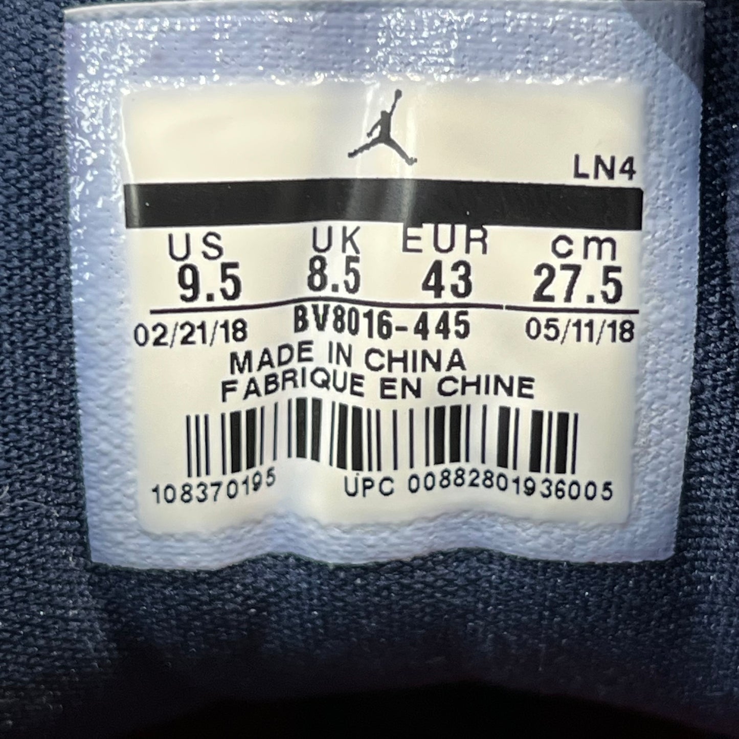 Jordan 12 Indigo (2018) Size 9.5 USED s21382