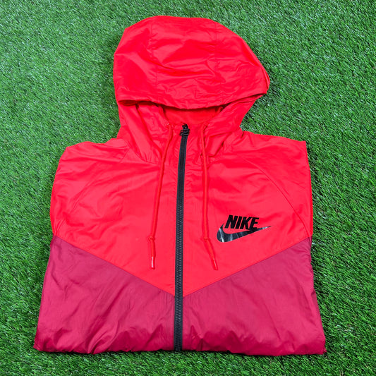 Nike Red Rain Jacket Size Medium USED v16888