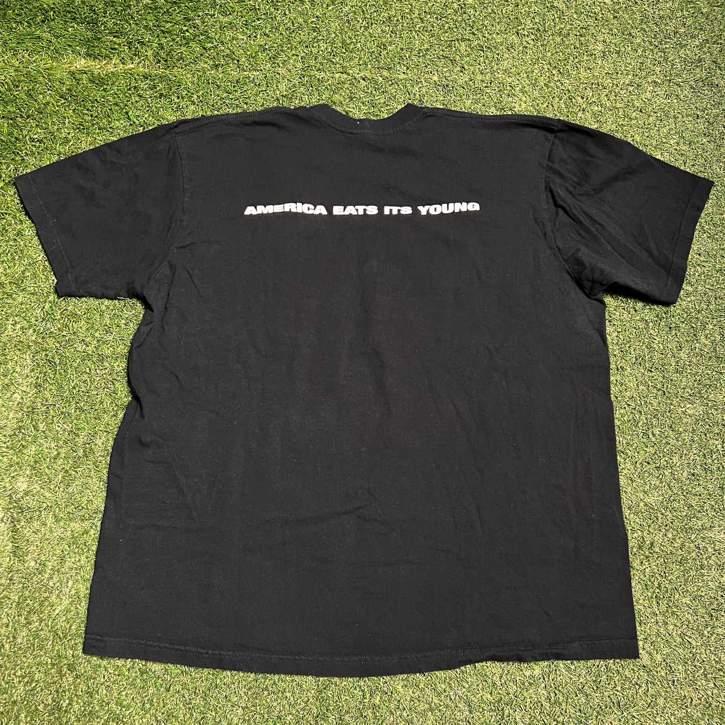 Supreme America Eats Its Young Nas Black Tee Size XL USED x13868