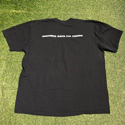 Supreme America Eats Its Young Nas Black Tee Size XL USED x13868
