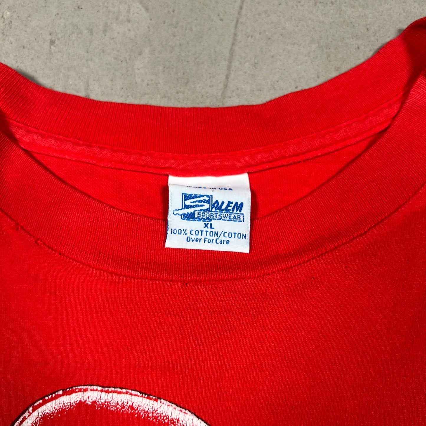 1993 Joe Montana Chiefs Here I Come Salem Tag Red Tee Size XL USED v16754
