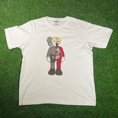 Uniqlo Kaws Flayed Companion Tee White Size Large USED v17989