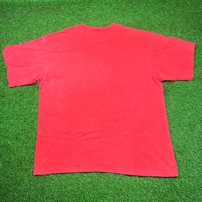 1990s Nike Jordan Defensive Players of The Year Red Tee Size XXL USED v18626