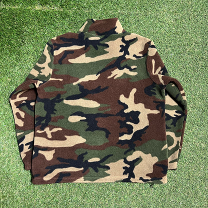 Supreme PolarTec Mock Neck Camo Fleece Size Medium USED x13718