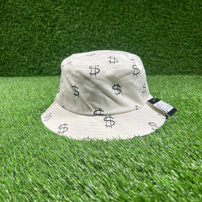 Stussy White Money Sign Bucket Hat One Size NEW x15729