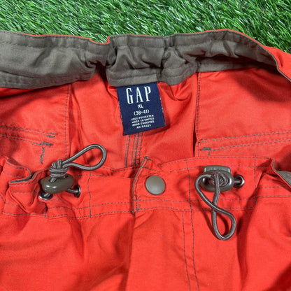 Y2K Gap Orange Rain Pants Size XL USED v17906