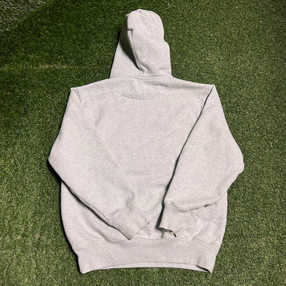 Palace Red/Black Gothic Stripe Logo Grey Hoodie Size Medium USED x14205