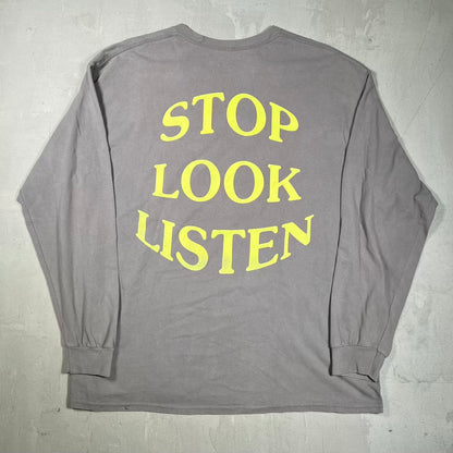 Travis Scott Europe 2019 Tour Grey Longsleeve Size XL USED x18555