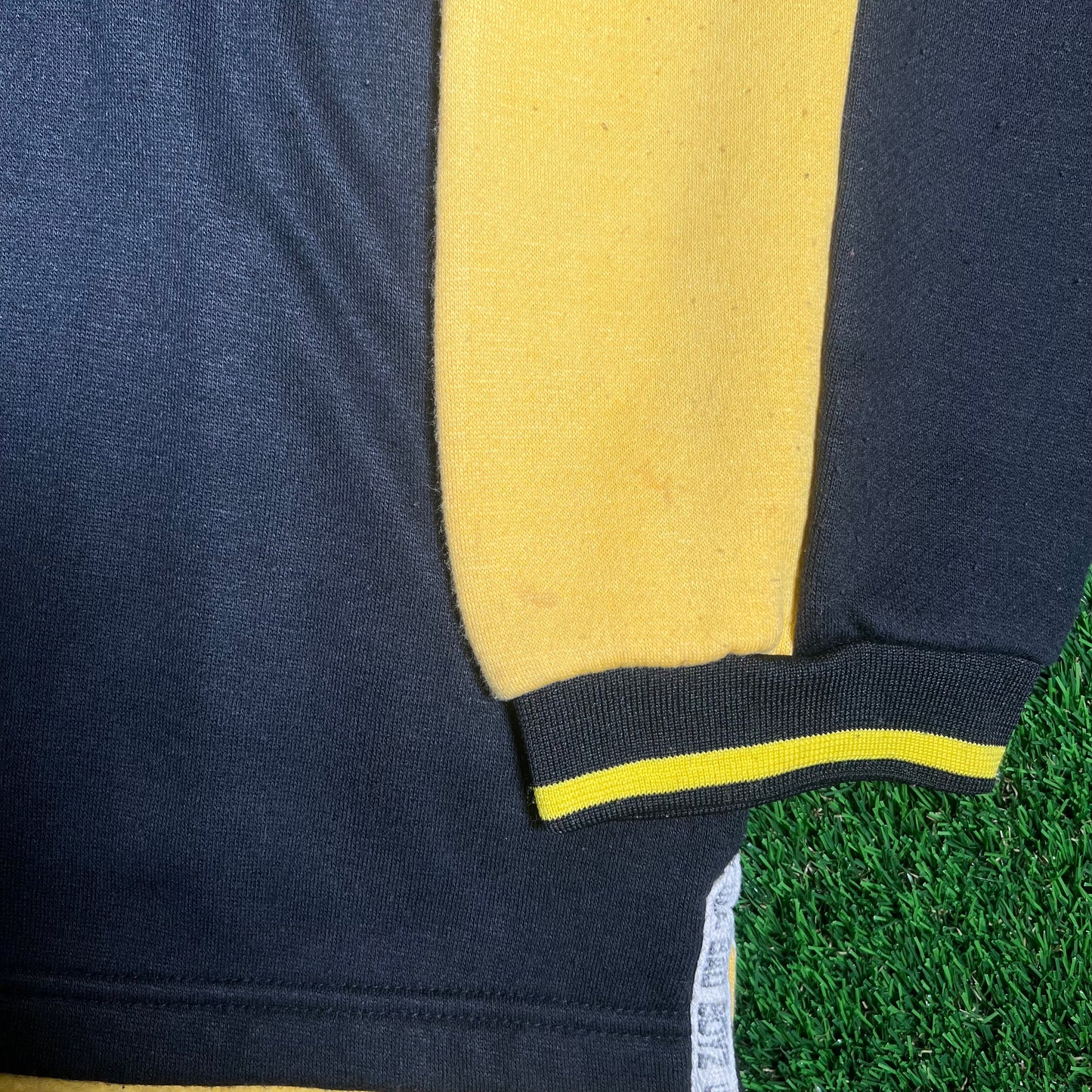 1990s Bad Boys Black/Yellow Half Zip Polo Size XXL USED v18132
