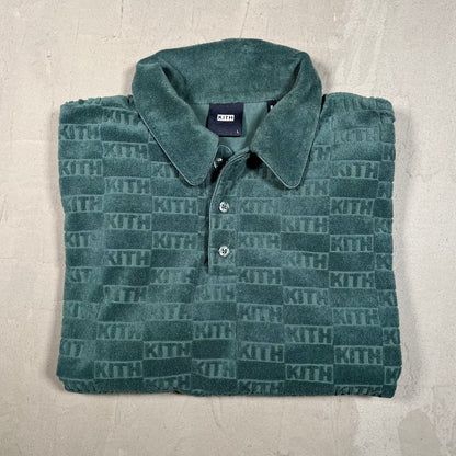 Kith Graham Monogram Green Tee Size Large USED x17408