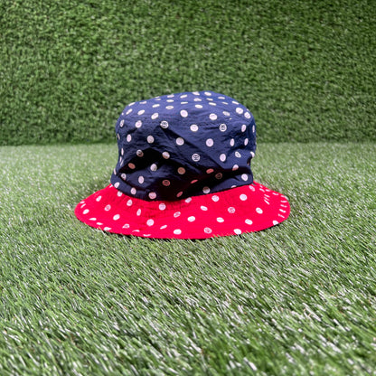Stussy Blue and Red Polka Dot Bucket Hat One Size USED x15728