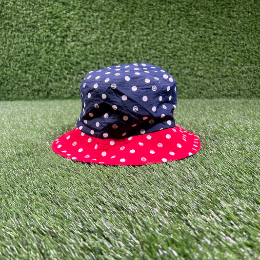 Stussy Blue and Red Polka Dot Bucket Hat One Size USED x15728