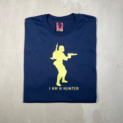 Y2K Star Wars Boba Fett "Hunter" Navy Tee Size XL USED v18298