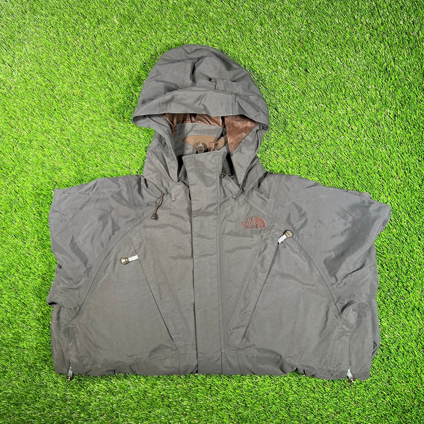 North Face Recco Light Grey Jacket Size XL USED v17783