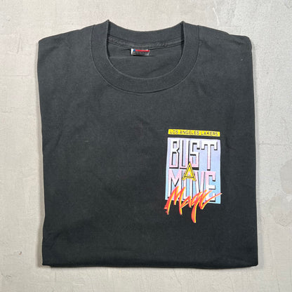 1990s Bust A Move Magic Johnson Tag Rap Style Black Tee Size XL USED v10944
