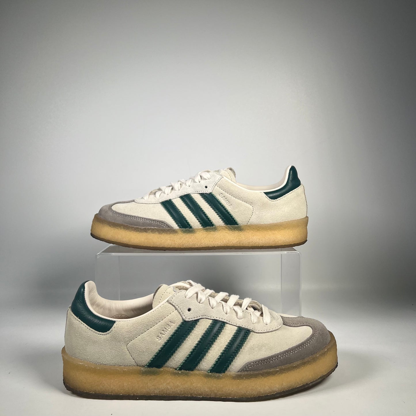 Adidas Clarks Samba Ronnie Fieg Chalk White Green (2023) Size 9 USED s20403